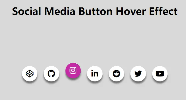 Social Media Button Hover Effect